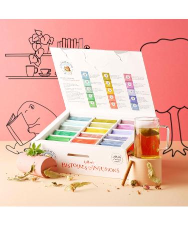 Les 2 Marmottes - Coffret Histoires d'Infusions 75 Sachets - 15 Tisanes - Amateurs de plantes inconditionnels des infusions - Made In France - Sans ar mes ajout s - 116g Histoires d'Infusions - 75 Sachets - Buy Online on GoSupps.com