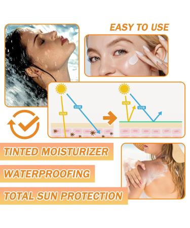 Face Sunscreen Cream SPF 50+ PA+++ Moisturizing Sunscreen for Face Long Lasting Refreshing Tinted Facial Moisturizer Sunblock for Women Men Non-greasy Travel Size Facial Sun Screen Lotion A - Buy Online on GoSupps.com