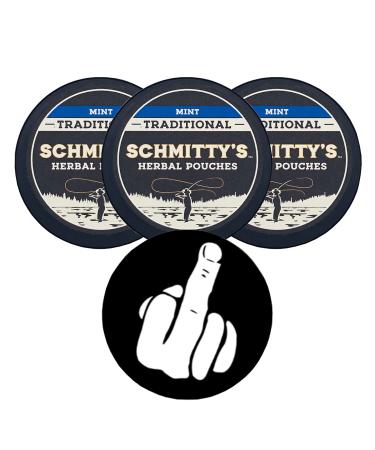 DC Crafts Nation Skin Can Cover Middle Finger with 3 Cans Schmitty's Herbal Snuff Mint Pouches