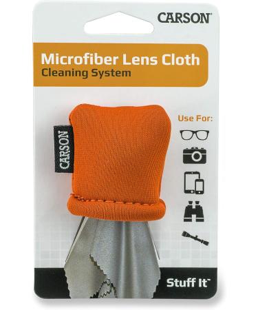 Carson Stuff-It Microfiber Lens Cloth - 6.25 x 6.25 for Eyeglasses Smartphones Tablets & Cameras - Orange (SN-40OR) - International Shipping Available - Buy Online on GoSupps.com