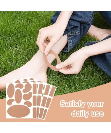 132Pcs Moleskin Pads for Feet Adhesive Blister Prevention Pad Waterproof Flannel Blister Tape Anti-Wear Heel Patch Bandages for Outdoor Long Trips Hiking Mountaineering (12 Sheets 11 Shapes) - Buy Online on GoSupps.com