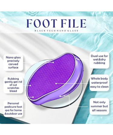 Callus Remover Foot Scrubber | Dead Skin Heel Scraper Pedicure Tool | Purple Foot SPA for Men and Women - Buy Online on GoSupps.com