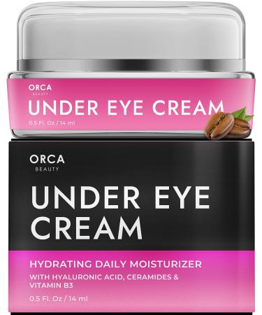 Under Eye Cream for Dark Circles And Puffiness  Caffeine Eye Cream for Wrinkles - Eye Cream Anti Aging for Puffiness and Bags Under Eyes  Eye Wrinkle Cream to Prevent Fine Lines & Crows Feet (0.5oz)