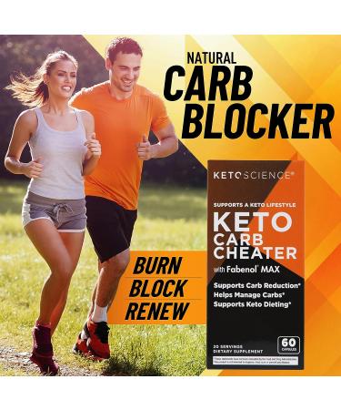 Keto Science Keto Carb Cheater: Carb Reduction Support with White Kidney Bean Extract - 20 Servings - Orange - Buy Online on GoSupps.com