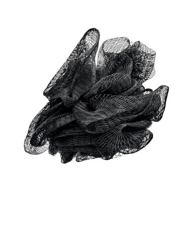 Shower Loofah Ball with Hanging Loop - Soft & Durable Body Scrubber (Black & White) for Men & Women - Ideal for All Skin Types - Buy Online on GoSupps.com