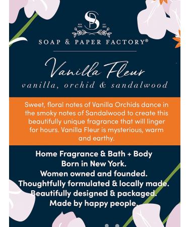 Buy Soap & Paper Factory Vanilla Fleur 5 oz Shea Butter Soap Bar - Luxurious Moisturizing Soap for All Skin Types - International Shipping Available - Buy Online on GoSupps.com