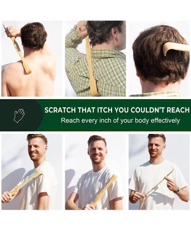 Bamboo Back Scratcher  RENOOK Newest Polished Thicken Extended Backscratchers for Adults Men Women Wooden Self-Treatment Back Itching Artifact - Buy Online on GoSupps.com