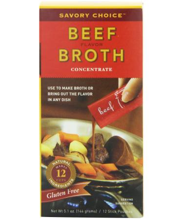 Savory Choice Liquid Beef Broth Concentrate, 5.1-Ounce Boxes (Pack of 4)
