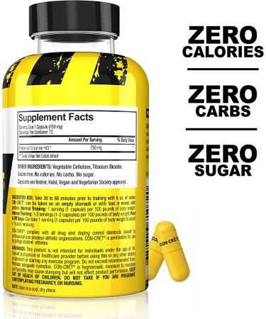 ProMera Sports Con-Cret Capsules - 72 Count | Pure Creatine for Enhanced Performance - Buy Online on GoSupps.com