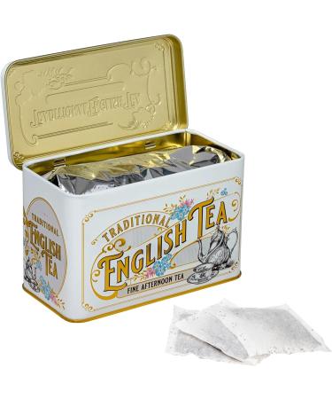 New English Teas Vintage Victorian Ivory Tea Caddy with 40 English Afternoon Teabags - 1 Pack - Buy Online on GoSupps.com