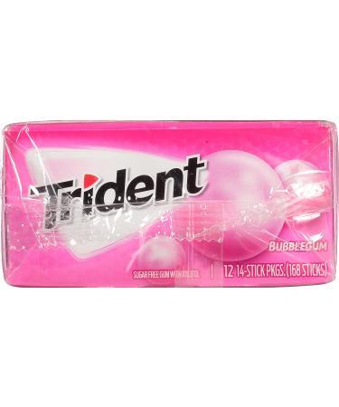 Trident Bubblegum Sugar Free Gum  12 Packs of 14 Pieces (168 Total Pieces) Bubble Gum - Buy Online on GoSupps.com