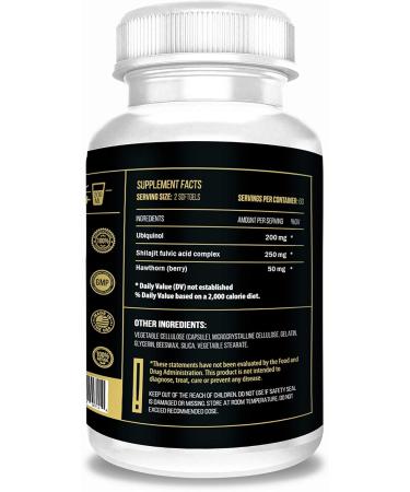 ACTIF Super Ubiquinol CoQ10 200mg - Enhanced Mitochondrial Support Non-GMO USA Made 120 Count | Premium Quality Supplements for Heart Health - Buy Online on GoSupps.com