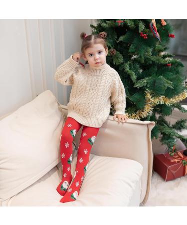 Silkglory Christmas Baby Girl Tights - Red Cotton Pantyhose for Toddler 7-9 Years - Buy Online on GoSupps.com