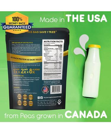 Folona Unsweetened Pea Milk Powder - Sugar Free Non-Dairy Coffee Creamer (1lb) | Vegan Keto Paleo Friendly | 7.2g Pea Protein | Shelf Stable - Perfect for Tea, Smoothies, Cooking - Buy Online on GoSupps.com
