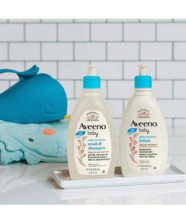 Aveeno Baby Moisture Body Wash & Shampoo with Oat Extract - 3 Pack, 12 Fl. Oz Each - Buy Online on GoSupps.com