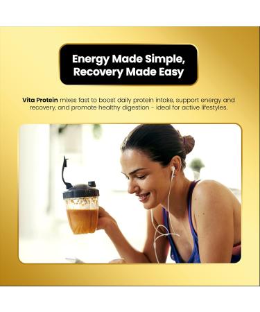 Coc March N.M.D Vita Protein Powder Vegan Vanilla Plant Protein, 20g Protein per Serving with Probiotics & Digestive Enzymes for Sensitive Tummies, Gluten Free, Organic, Dairy Free, Soy Free - 500g - Buy Online on GoSupps.com