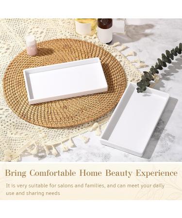 Teenyyou 4 Pcs DIY Esthetician Supplies Face Mask Skincare Tray Plastic White Jewelry Serving Tray Women Skincare Products for Spa Salon Aesthetician Beauty Nail Art Mask Body Care Bathroom - Buy Online on GoSupps.com