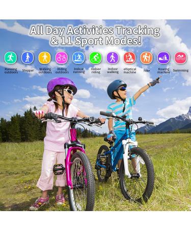 K-berho Kids Fitness Tracker  Fitness Watch Activity Tracker with Pedometers  Stopwatch  IP68 Waterproof  11 Sport Modes for Kids Age 6-16 Years Old Camouflage Blue - Buy Online on GoSupps.com