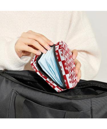 Red Christmas Snowflake Bandage Storage Bag for Menstrual Cups & Tampons | Portable Period Pocket for Women & Teens | Multicolor 1 Piece - Buy Online on GoSupps.com