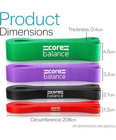 Assisted Pull Up Bands Set - Natural Latex Resistance Strength Training (Light to Extra Heavy) - Buy Online on GoSupps.com