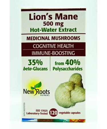 New Roots Lion's Mane Medicinal Mushrooms. 120 caps