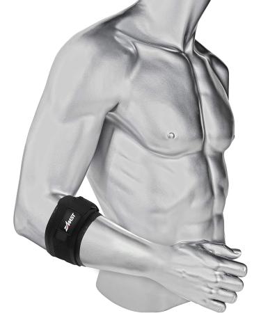 Zamst Elbow Band - Sports Elbow Brace with Pressure Pad for Tennis Golf Pickleball & Badminton | Black Medium - International Shipping Available - Buy Online on GoSupps.com