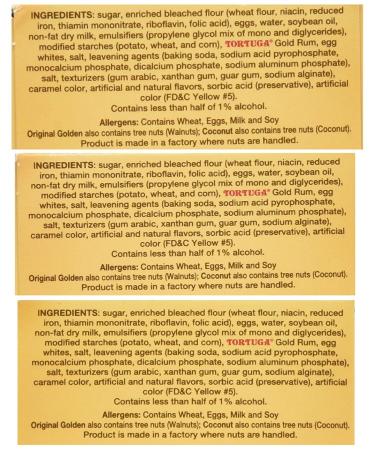 Tortuga Caribbean Rum Cake Assortment - 3 Rum Cakes - Buy Online on GoSupps.com