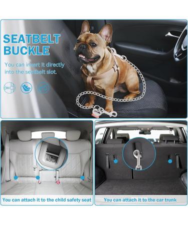 EfuturTime Bite-Resistant Dog Leash 85cm | Durable Car Seat Belt for Dogs & Cats | Stainless Steel 304 | Perfect for Small & Large Pets - Buy Online on GoSupps.com