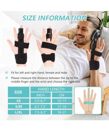 Trigger Finger Splint - Adjustable Hand Brace for Broken Fingers & Metacarpal Support | Finger Splints for Index Middle Ring & Pinky (L/XL - Buy Online on GoSupps.com