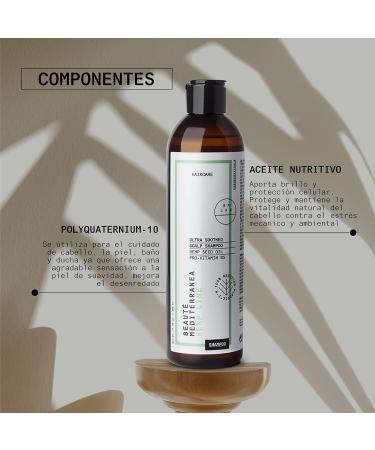 Ultra Soothed Sulfate Free Shampoo - 300 ml - With Hemp Oil - For Dry and Damaged Hair Care - 100% Vegan - Beaut Mediterranea - Buy Online on GoSupps.com