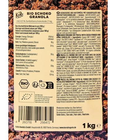 KoRo - Organic chocolate granola 1 kg - Buy Online on GoSupps.com