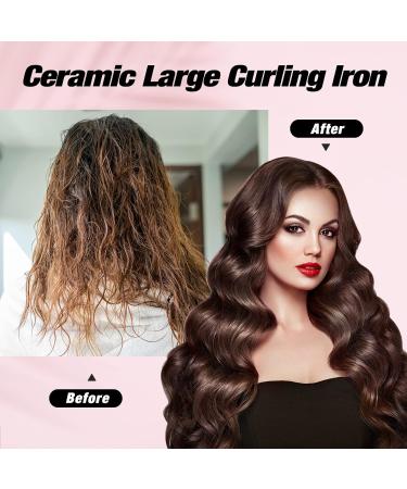 Ten-Tatent 38mm Ceramic Tourmaline Curling Tongs | Dual Voltage Curling Iron for Long & Short Hair | Adjustable Heat Settings | White - Buy Online on GoSupps.com