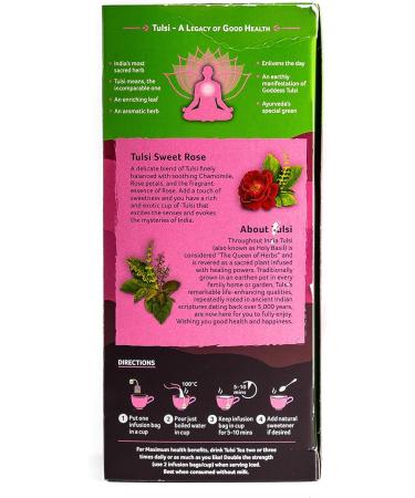  ORGANIC INDIA ORGANIC INDIA HEALTHY CONSCIOUS LIVING Tulsi Sweet Rose Tea Bags 125 Tea Bags Pack of 5 - Buy Online on GoSupps.com