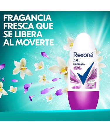 REXONA Antitranspirante Roll On para Dama - Active Emotion 50 ml | Env o Internacional - Buy Online on GoSupps.com