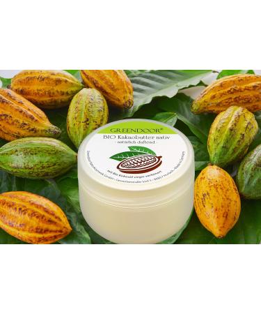 Greenendoor Organic Cocoa Butter 200ml - Vegan Natural Body Butter & Moisturizer for All Skin Types | Pure Fragrant Skincare for Women Men & Children - Buy Online on GoSupps.com