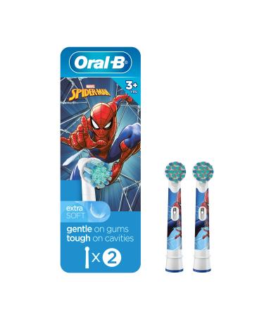 Oral-B Kids Extra Soft Replacement Brush Heads Featuring Marvel's Spiderman 2 Count - Buy Online on GoSupps.com