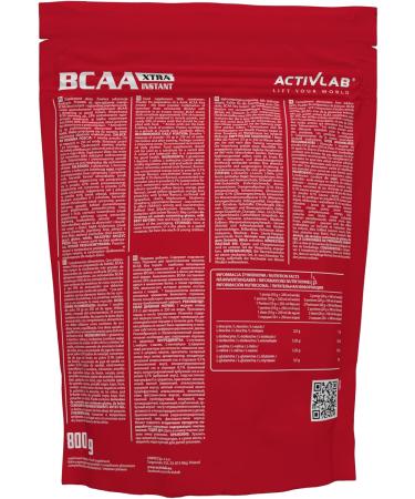 ActivLab BCAA Xtra Instant 800g - Amino Acids 2:1 5000mg 3.5g Glutamine for Muscle Regeneration - 80 Portions Watermelon Flavor - Best Pre & Post Workout Supplement - Buy Online on GoSupps.com
