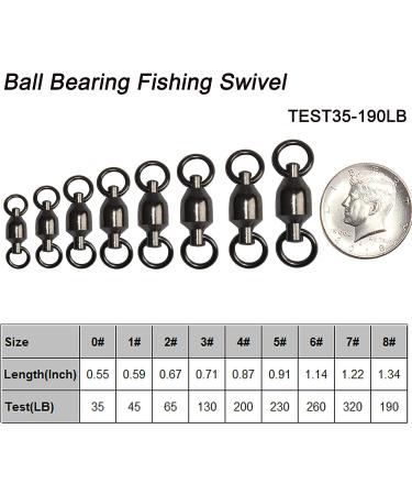 Ball Bearing Swivels Fishing  25pcs Barrel Swivels Fishing Tackle Stainless Steel Welding Rings High Strength Saltwater Fishing Swivels Connectors Size 0 (35lb) 25 Pcs - Buy Online on GoSupps.com