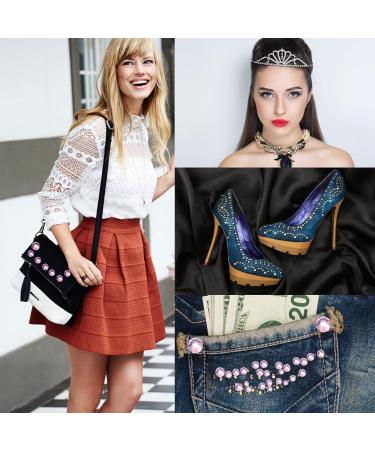 Jollin Hot Fix Crystals SS30 - 288PC Pink Flat Back Rhinestones for Nail Art & Crafting - Buy Online on GoSupps.com