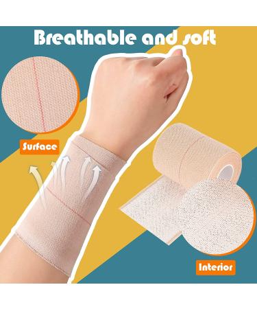 4 Rolls Self Adhesive Elastic Bandage Wrap for Sports Injuries - 5 Yard (3 Inch Width) - Ideal for Ankle, Knee, Wrist Sprains - Flexible & Stretchy Tape for Pets - Buy Online on GoSupps.com