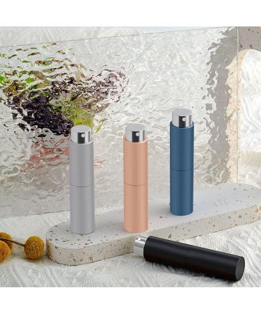 Lil Ray Mini Perfume Atomizer Spray Bottle 8ML (4 PCS) - Travel Refillable Sprayer for Perfume/Cologne/Fragrance - Twist Design (Matte Black, Rose Gold, Blue, Silver) - Buy Online on GoSupps.com
