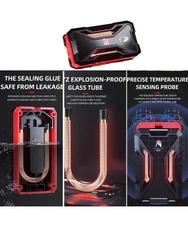 200W Submersible Aquarium Heater with External Temperature Controller and LED Display - Ideal for Betta, Frogs, Newts, Turtles - Buy Online on GoSupps.com