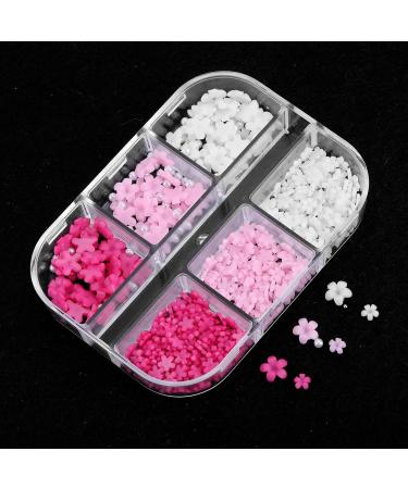 3D Flower Nail Charms 2 Boxes 3D Acrylic Flower Nail Art Metal Butterfly Nail Charms With Nail Gems Half Round Pearls Manicure Y2k Nail Art Accessories for Women Girls - Buy Online on GoSupps.com