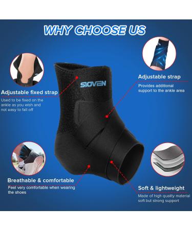 Sioven Ankle Support Brace for Sprained Ankle & Ligament Damage Sports Protect Plantar Fasciitis Achilles tendonitis Injury Recovery Adjustable Ankle Brace Wrap Strap for Men and Women (XL) - Buy Online on GoSupps.com