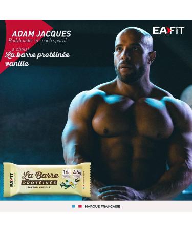 EAFIT Protein Bar - Peach Yogurt Flavor - Coated in milk chocolate - 15g of protein per bar - 5.5g of fat - low in sugar - 12 vitamins and minerals - Anti-doping certified - Buy Online on GoSupps.com