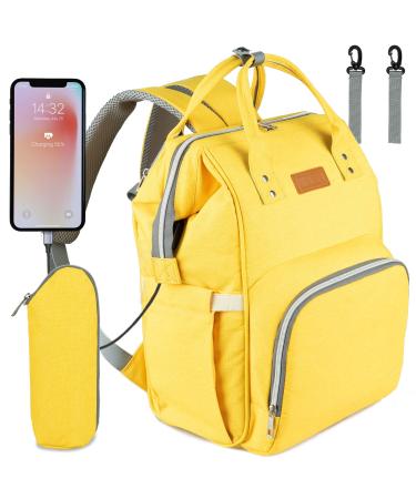 NEVEQ BABILY WICKING PACK BAY SACH FOR TRAVE winding bag Large capacity multi -compartment travel backpack waterproof fan baby flash roller yellow