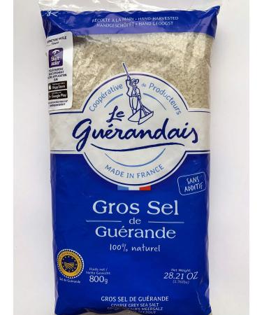 Le Guerandais Coarse Sea Salt Gros Sel De Guerande, 28.21 oz (1 Pack) 28.2 Ounce (Pack of 1)