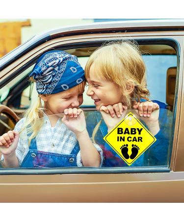 Buy Cobee Baby in Car Sign - 2 PCS Suction Cup Stickers for Safety | Cute Baby Feet Pattern | International Shipping Available - Buy Online on GoSupps.com