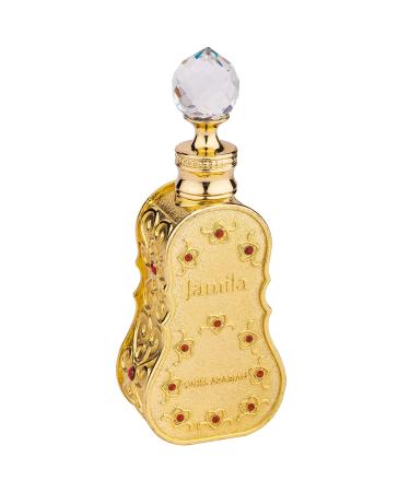 SWISS ARABIAN Jamila For Women - Fruity, Floral, Musk Concentrated Perfume Oil - Luxury Fragrance From Dubai - Long Lasting Artisan Perfume With Notes Of Tangerine, Jasmine, Magnolia, Amber - 0.5 Oz