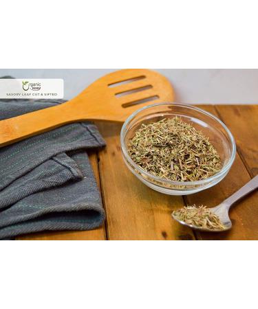 Organic Way Savory Leaf Cut & Sifted Herbal Tea - European Wild-Harvest from Albania | 4Oz | USDA Certified, Organic & Kosher | Non GMO & Gluten Free - Buy Online on GoSupps.com